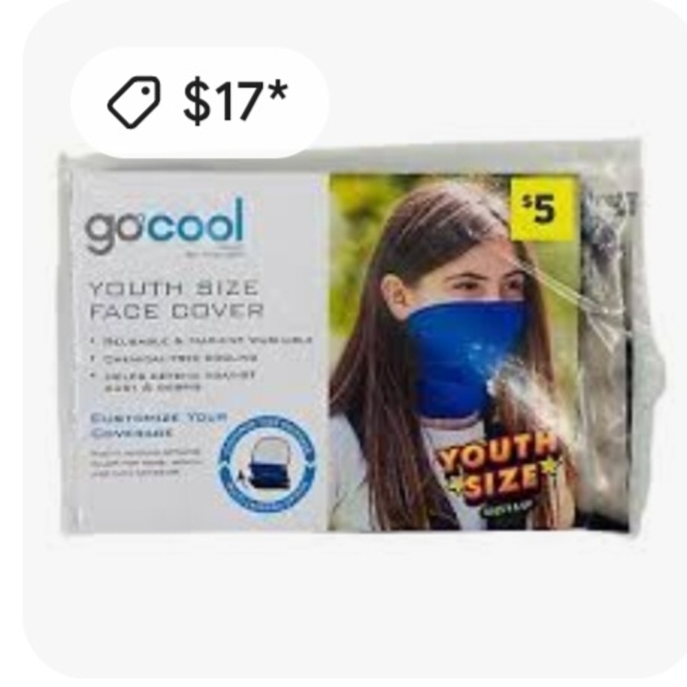 Youth Size Face Cover - Blue